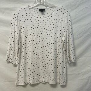 J. Jill Wear-ever Collection polkadot Top M in EUC